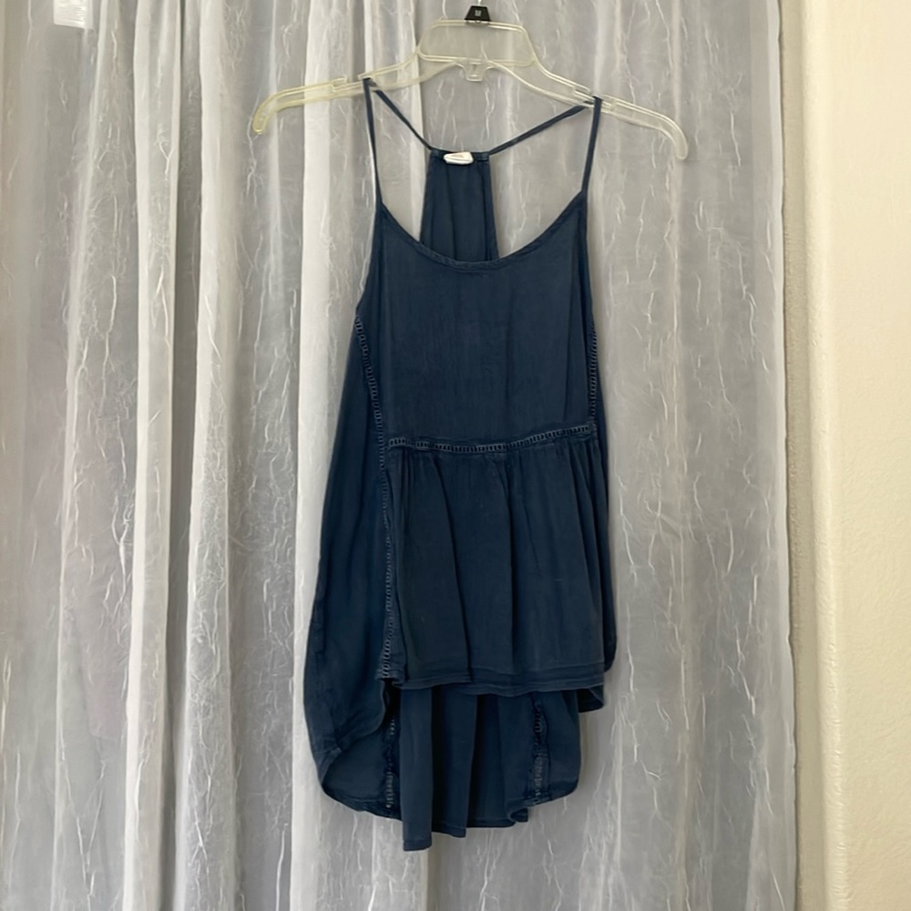 Sun and Shadow Blue Tunic Top